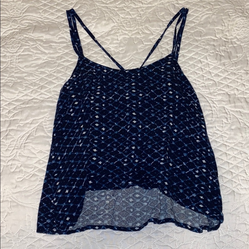 Navy tie dye Crop top